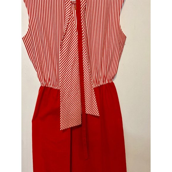 Vintage Beeqe Red & White Stripe Belted Dress - Picture 2 of 8